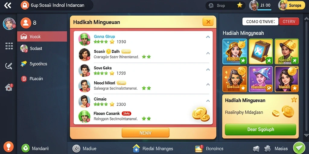 Grafis yang indah dan karakter menarik di dalam game.