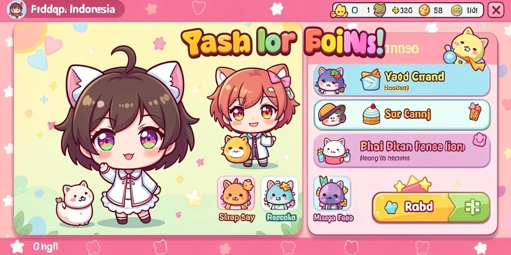 Screenshot item yang bisa didapatkan dalam permainan.